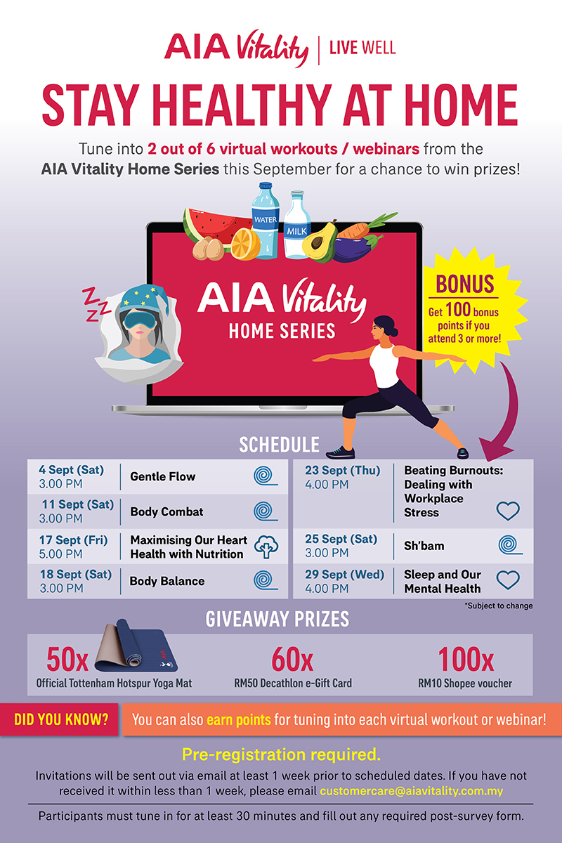 “AIA Vitality Home Series September 2021 Giveaway”
